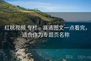 红桃视频 专栏 · 高清图文一点看完，适合作为专题页名称