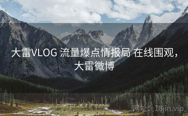 大雷VLOG 流量爆点情报局 在线围观，大雷微博