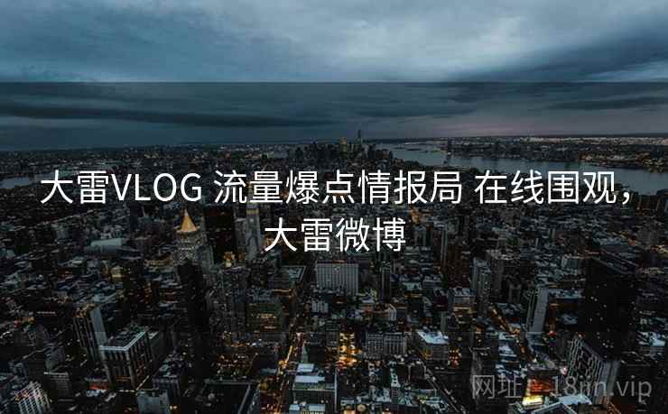 大雷VLOG 流量爆点情报局 在线围观，大雷微博