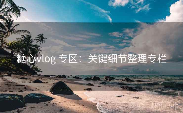 糖心vlog 专区:关键细节整理专栏 糖心vlog 专区:关键细节整理专栏